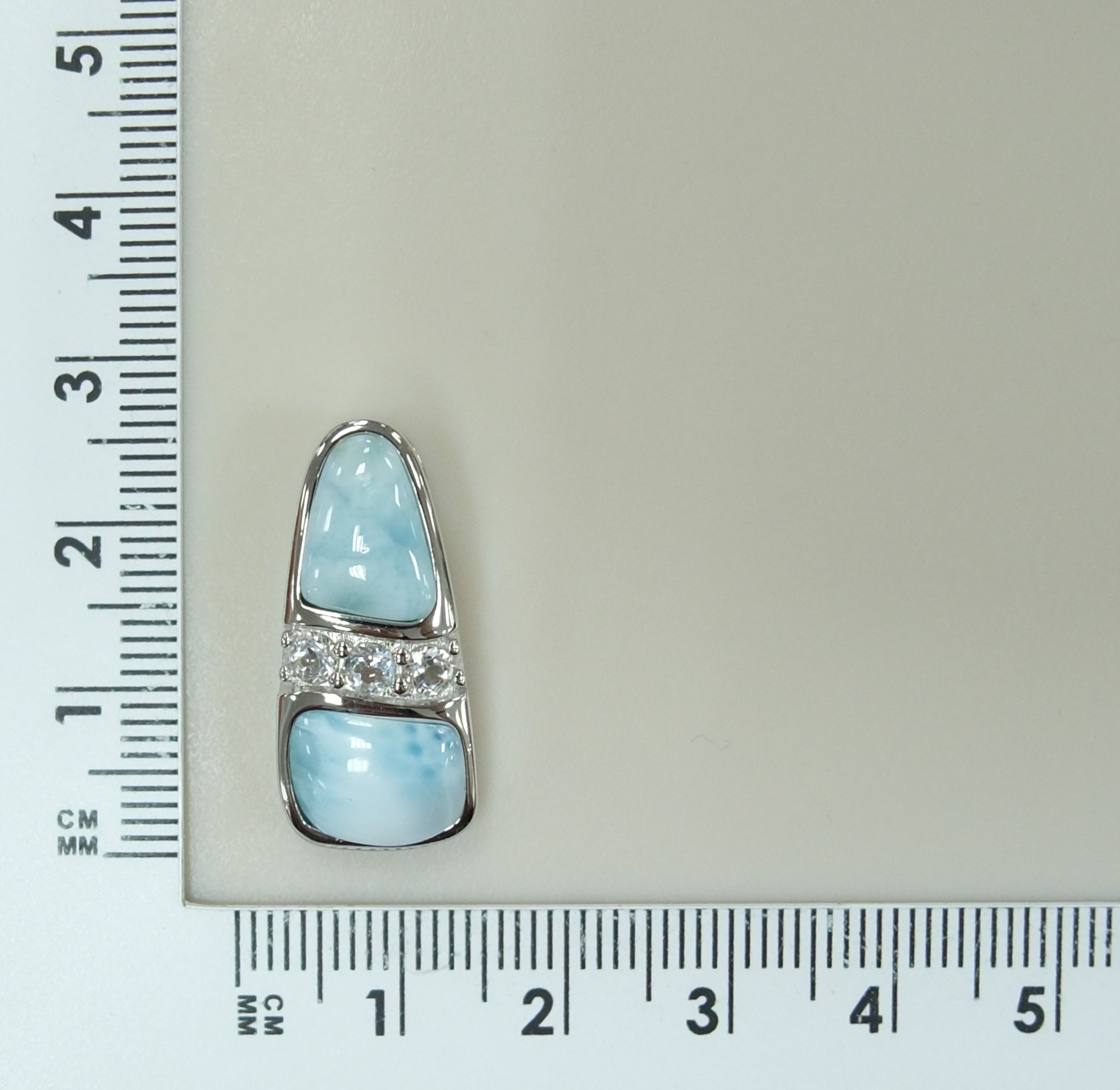 Серебряная подвеска с ларимарами